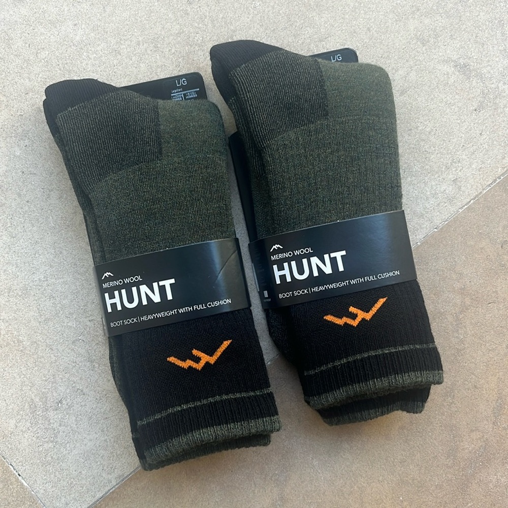 NWT DarnTough heavyweight hunting boot socks. Two pairs